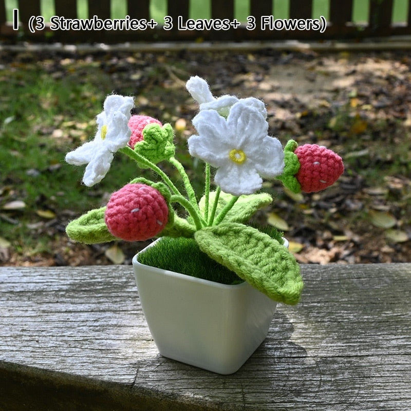 Crochet Strawberry Plants