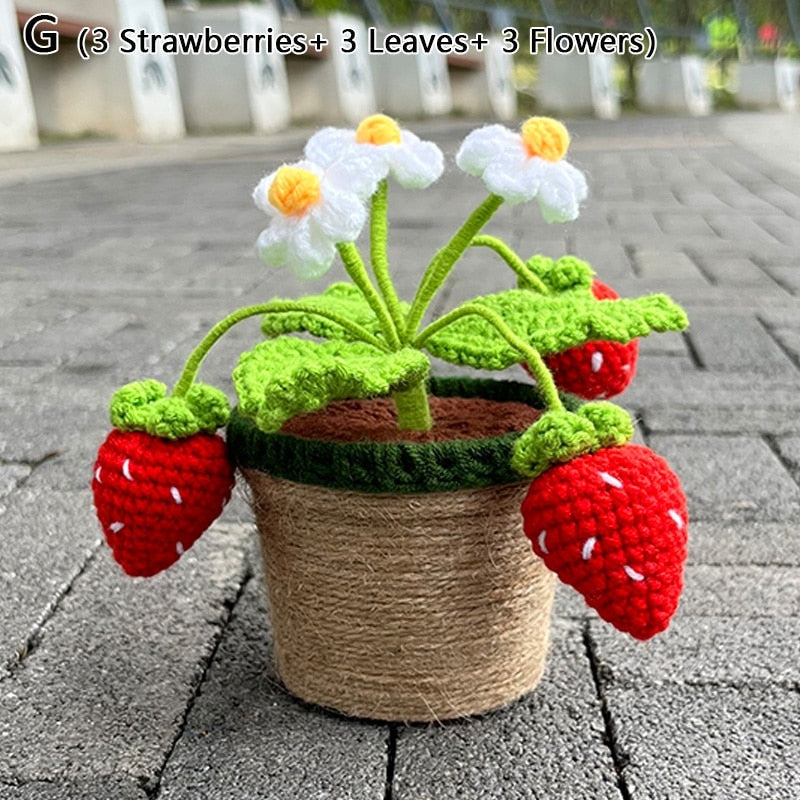 Crochet Strawberry Plants