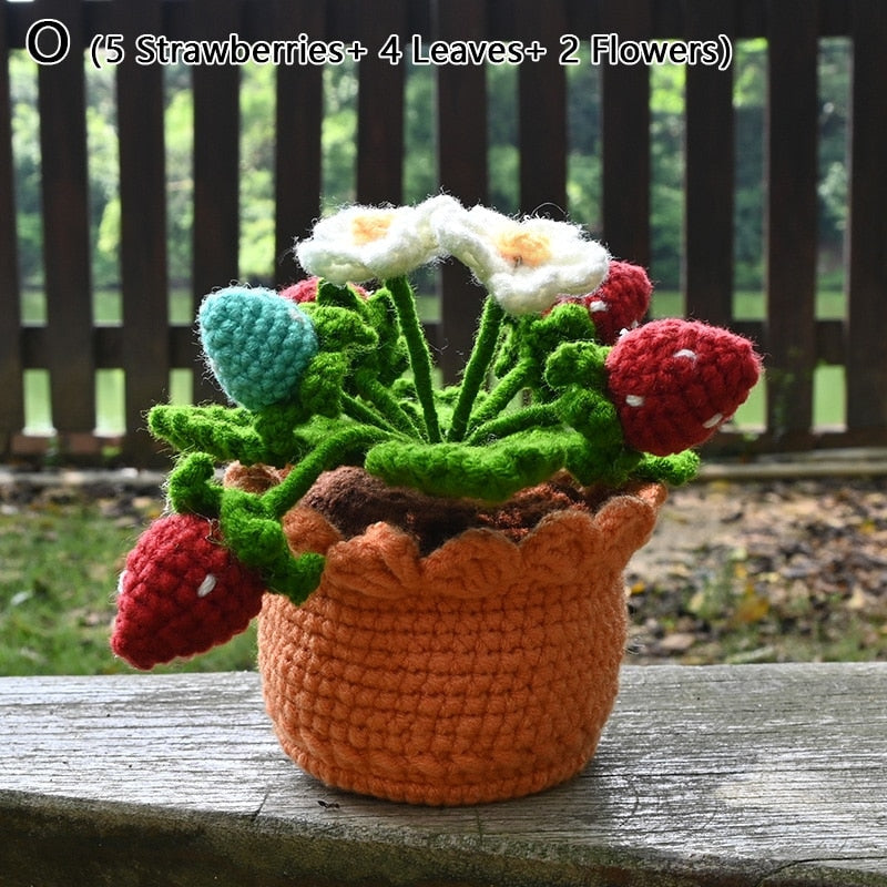 Crochet Strawberry Plants