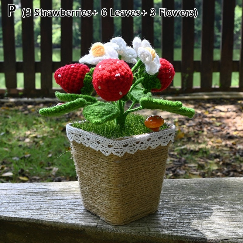 Crochet Strawberry Plants