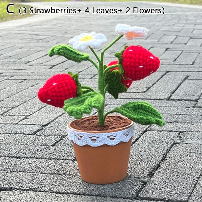 Crochet Strawberry Plants