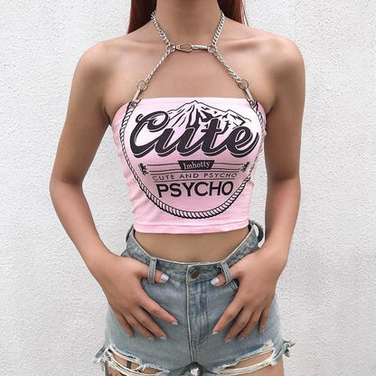 Cute & Psycho Halter Top