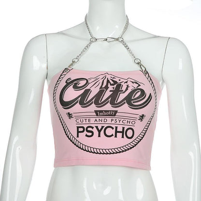 Cute & Psycho Halter Top