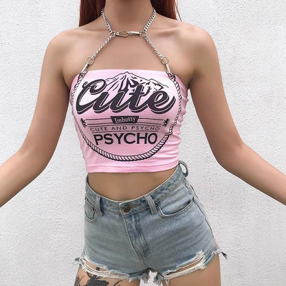 Cute & Psycho Halter Top