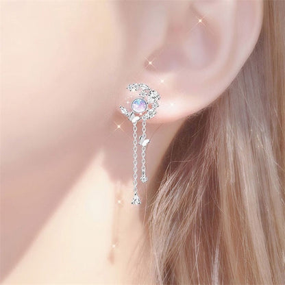 Ethereal Moon Dangle Earrings