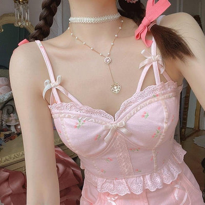 Fairy Cherry Bustier Crop