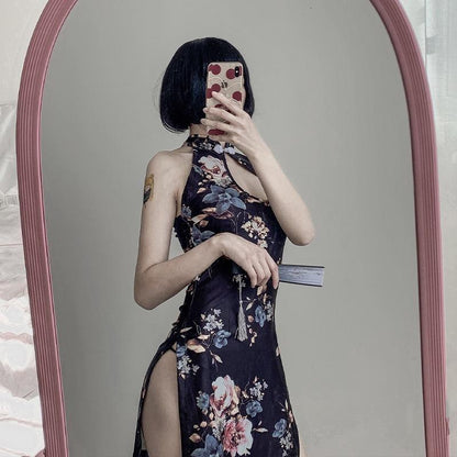 Floral Cheongsam Dress