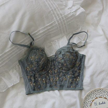 Floral Embroidered Bustier