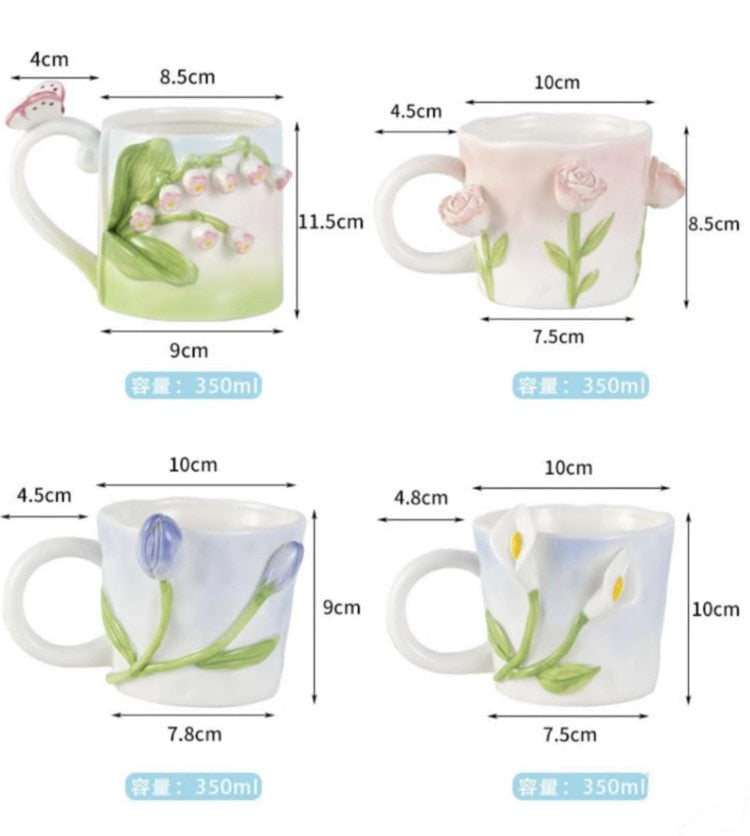 Floral Handpainted Mugs