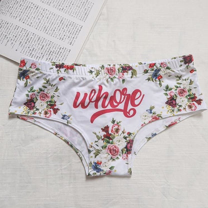 Floral Wh*re Panties