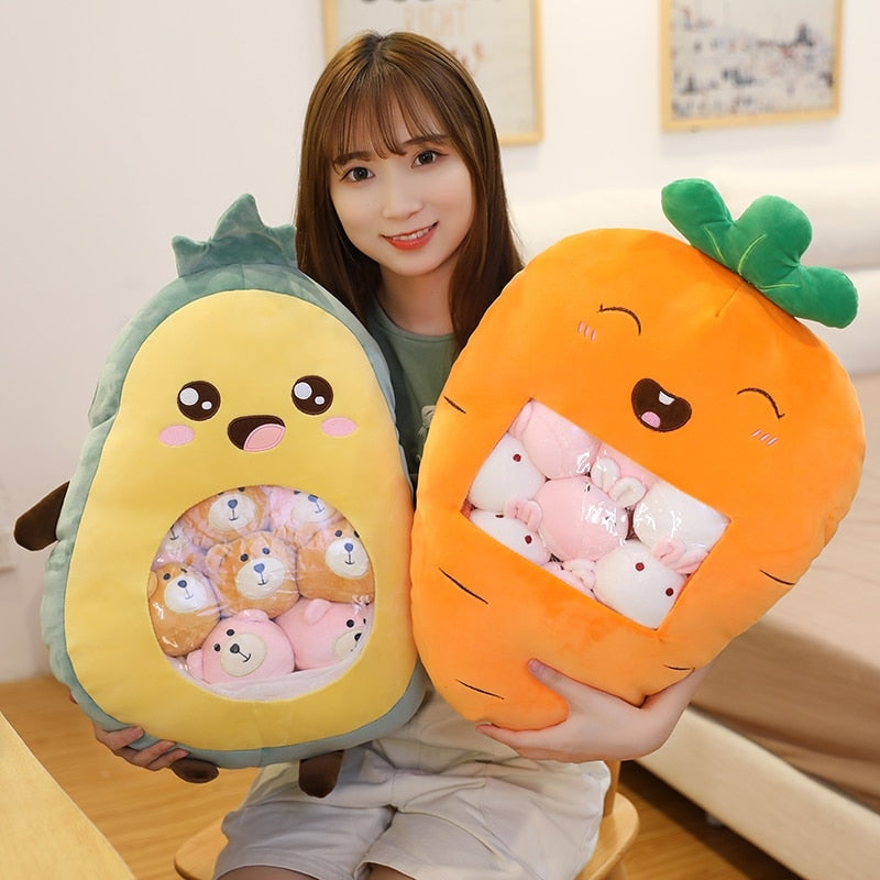 Fruit and Animal Plush Bags