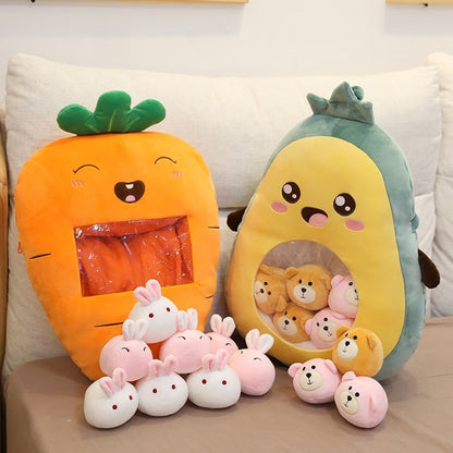 Fruit and Animal Plush Bags