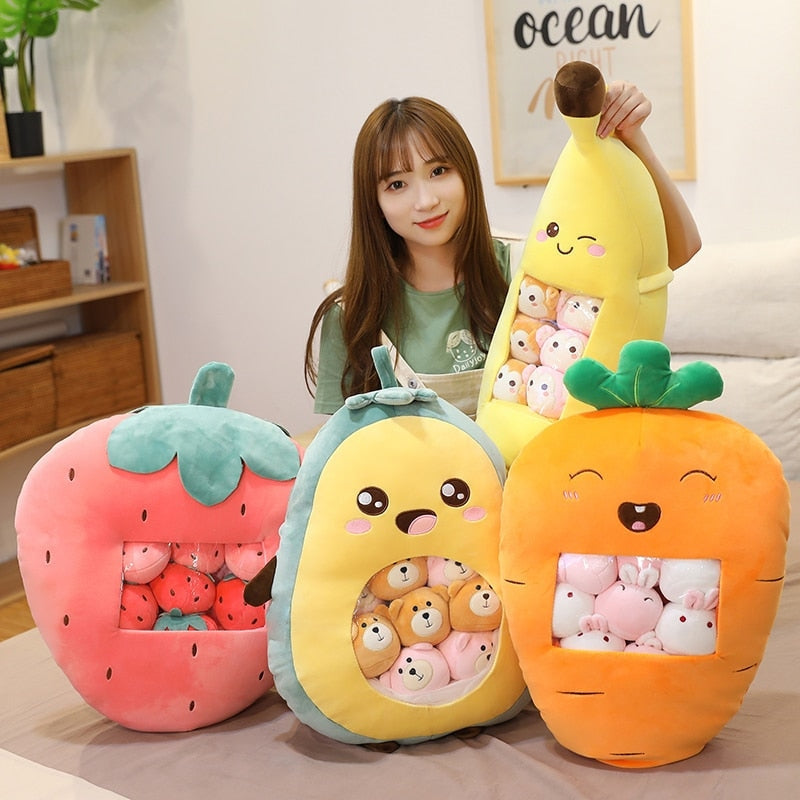 Fruit and Animal Plush Bags