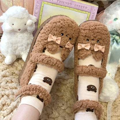 Fuzzy Bear Mary Janes