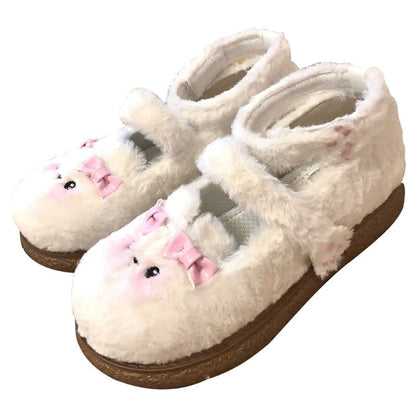 Fuzzy Bear Mary Janes