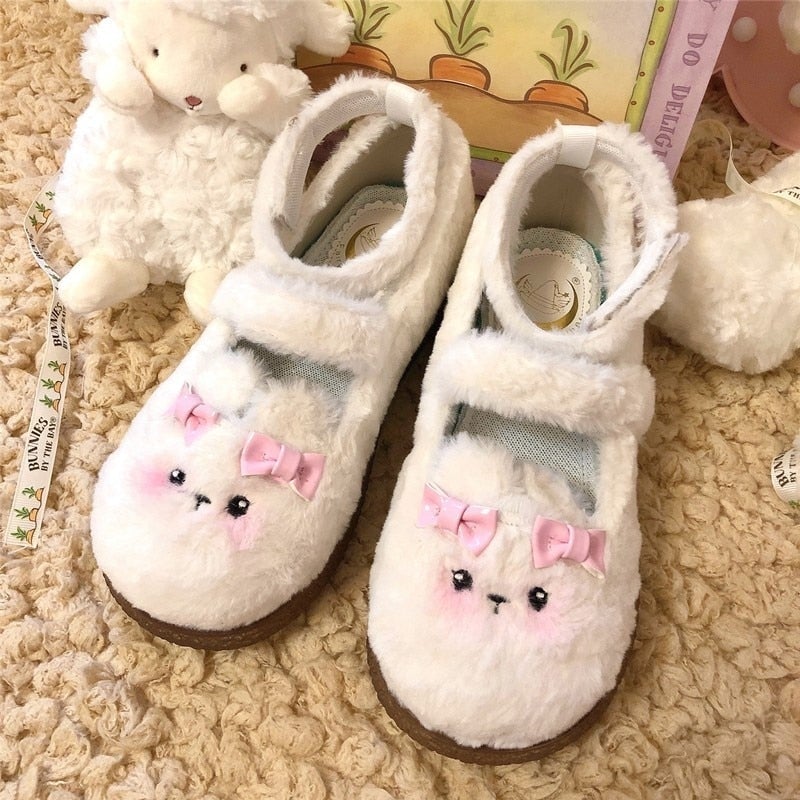 Fuzzy Bear Mary Janes