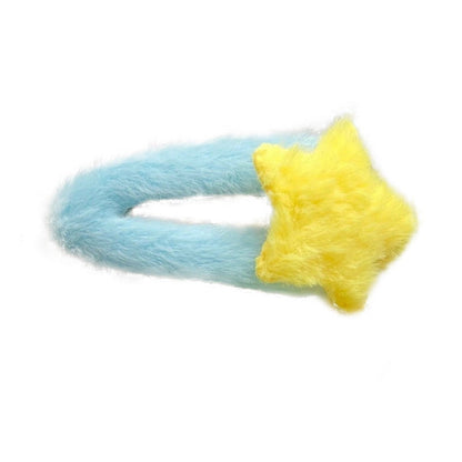 Fuzzy Star Hair Clips