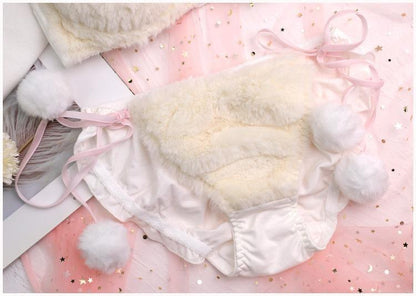 Fuzzy Teddy Bear Lingerie Set