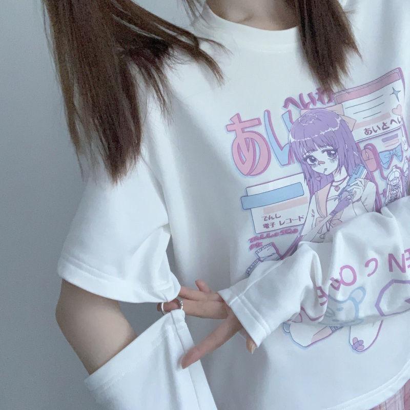 Gaming E-Girl Crop Top With Cuffs