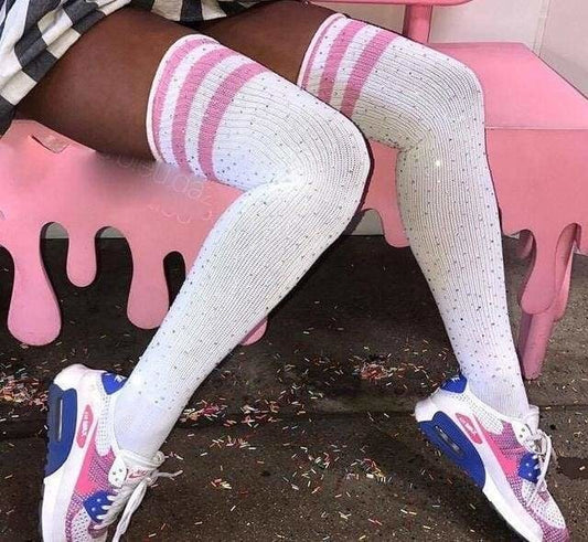 Glitter Rainbow Thigh Highs