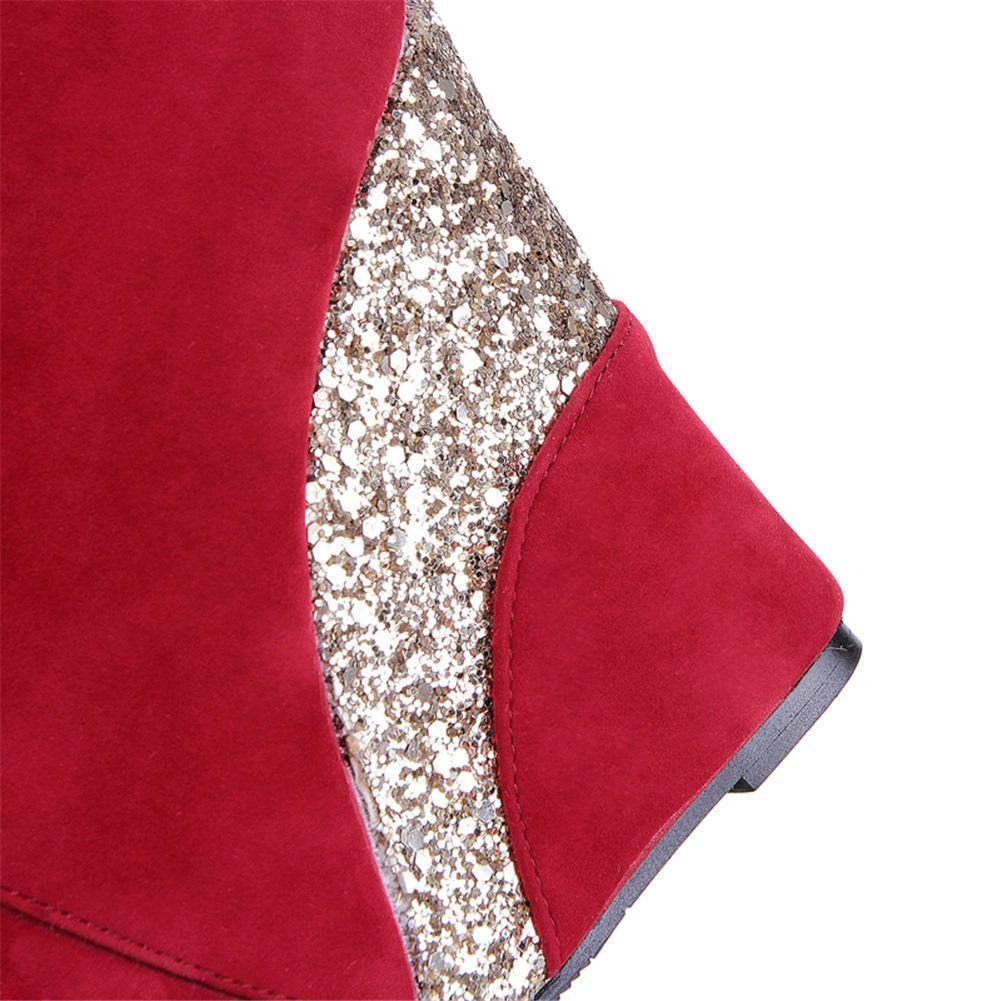 Glitter Wedge Booties