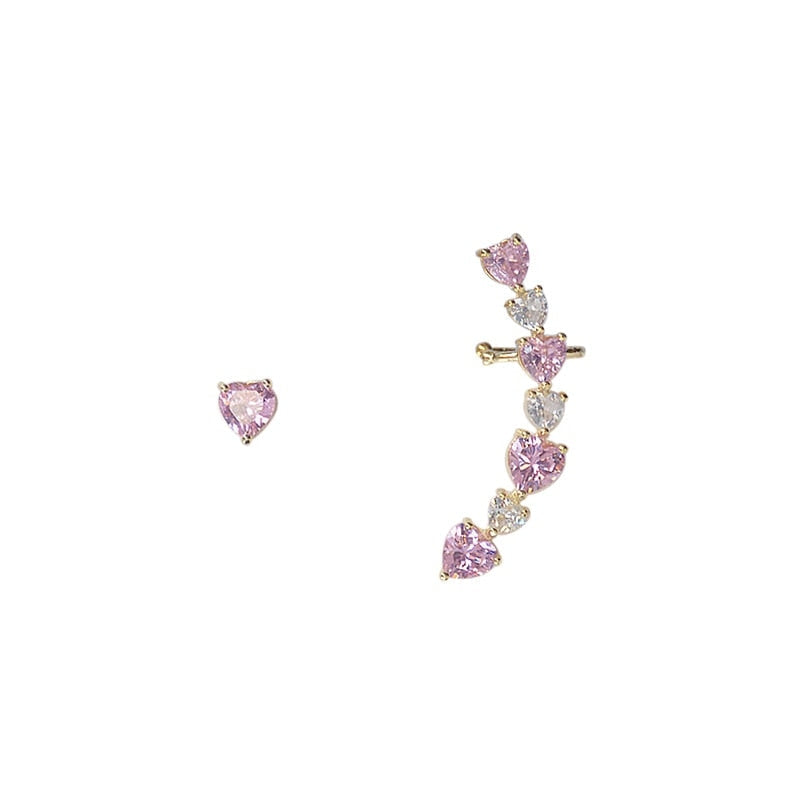 Glittering Hearts Ear Cuff