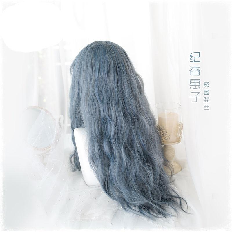 Gothic Blue Long Wig