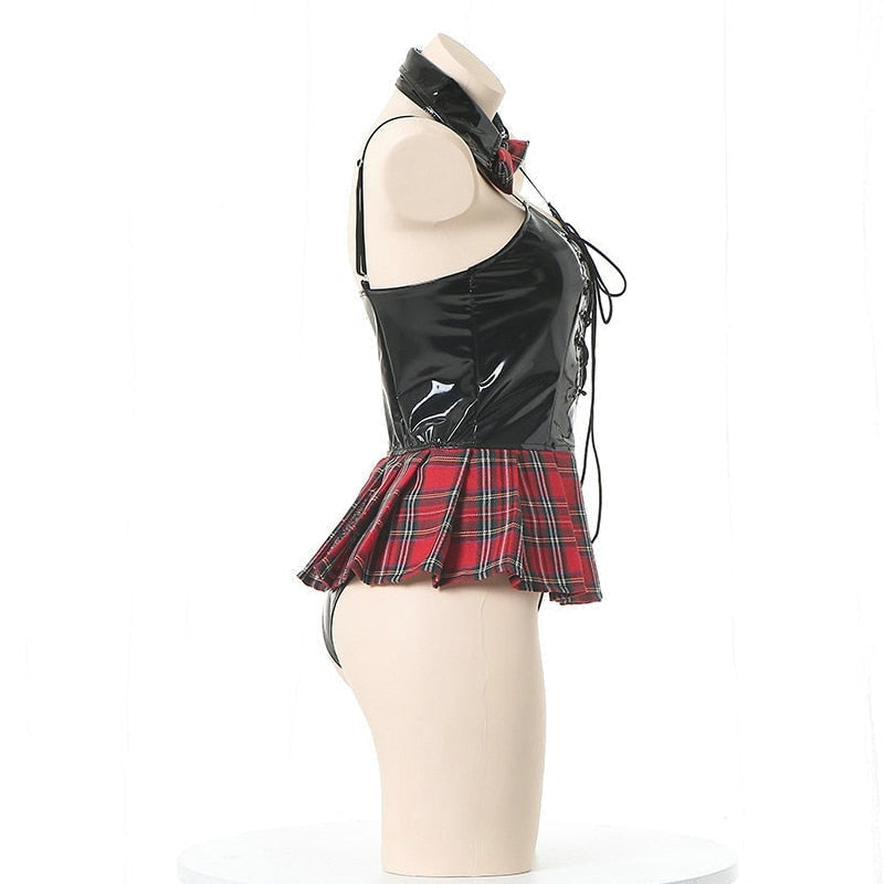 Gothic Tartan Student Cosplay