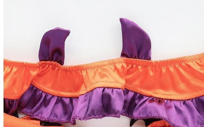 Halloween Ruffled Devil Lingerie Set