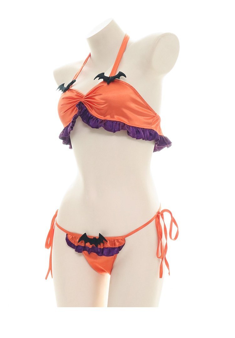 Halloween Ruffled Devil Lingerie Set