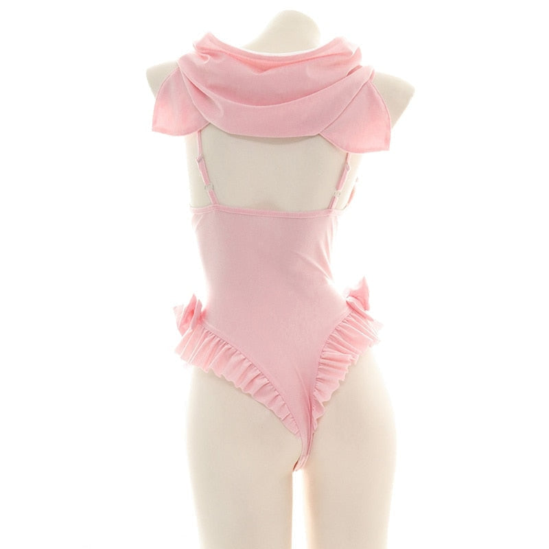 Hooded Neko Ruffle Onesie