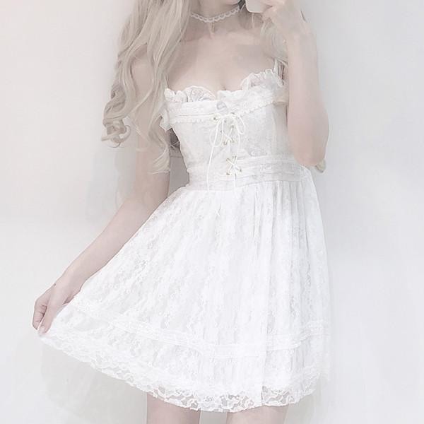 Innocent White Lace Dress