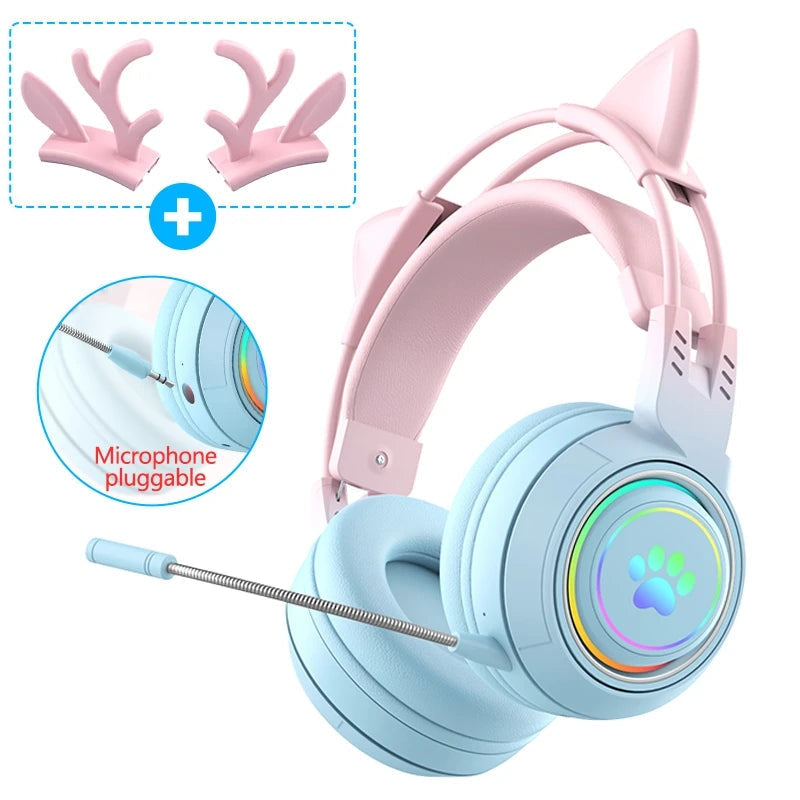 Interchangeable Deer Antler & Neko Headset