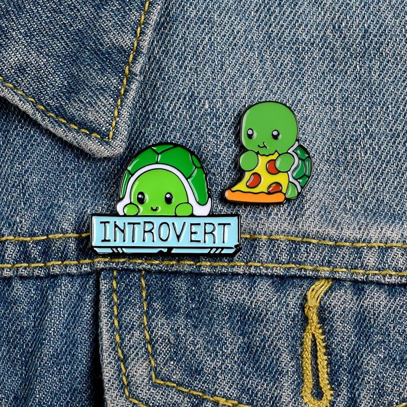 Introverted Turtle Pins