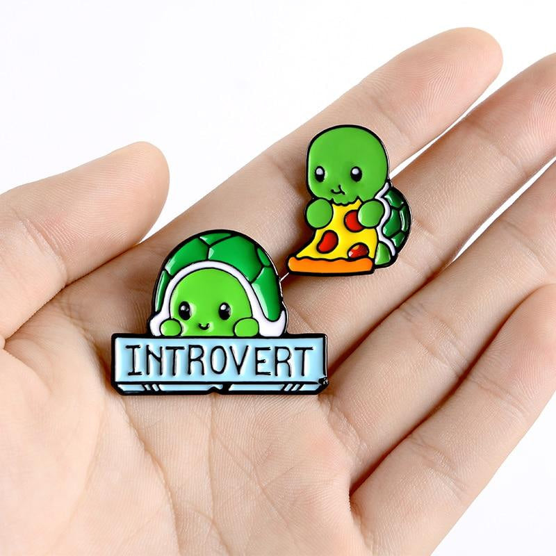 Introverted Turtle Pins