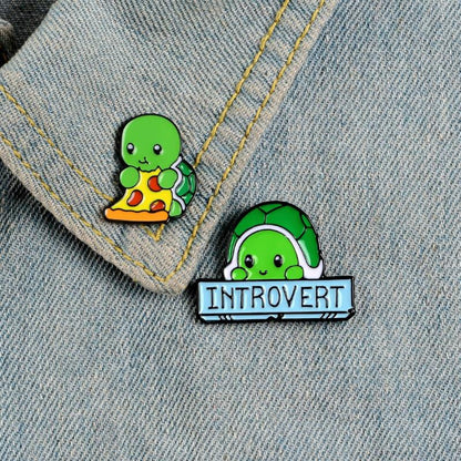 Introverted Turtle Pins