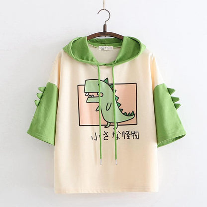 Japanese Hooded Dino Tee