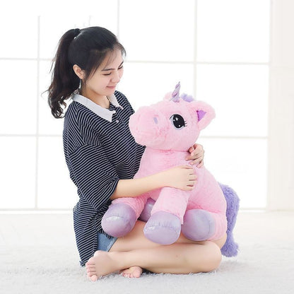 Jumbo Fluffy Unicorn Plush