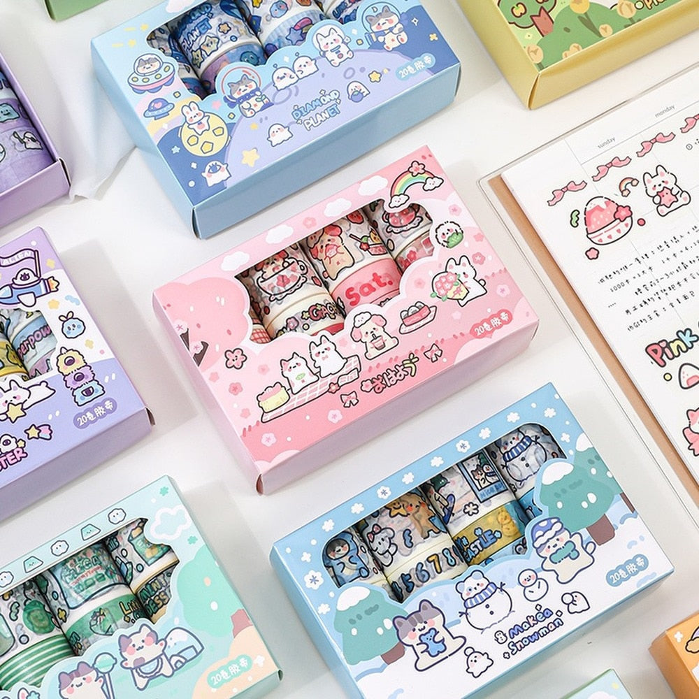 Kawaii Animal Washi Tape Set