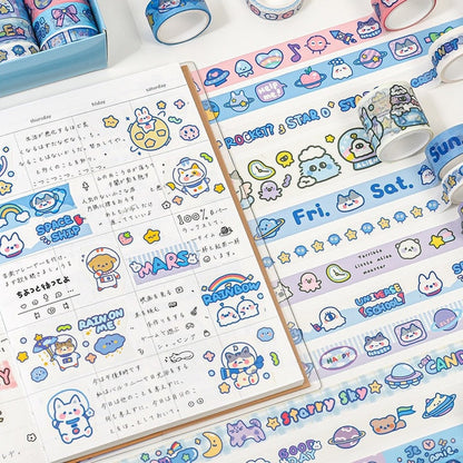 Kawaii Animal Washi Tape Set