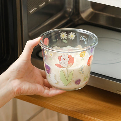 Kawaii Bunny Microwave Glass Bowl With Lid