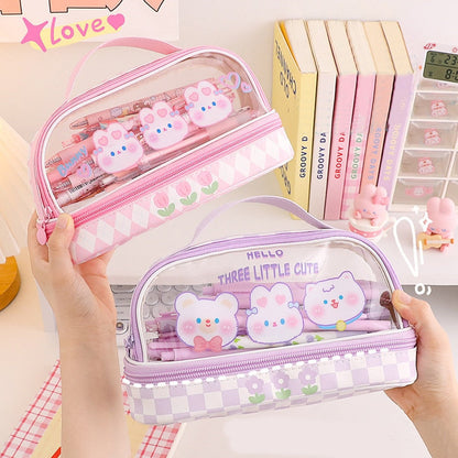 Kawaii Bunny Stationary & Make-up Bag