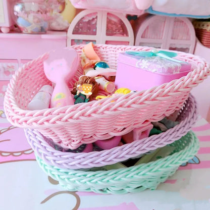 Kawaii Wicker Storage Baskets