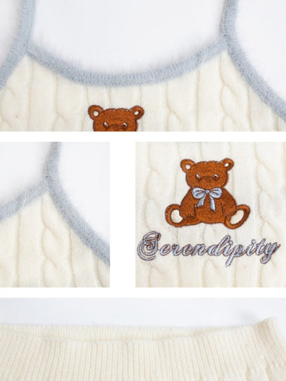 Knit Teddy Crop Top