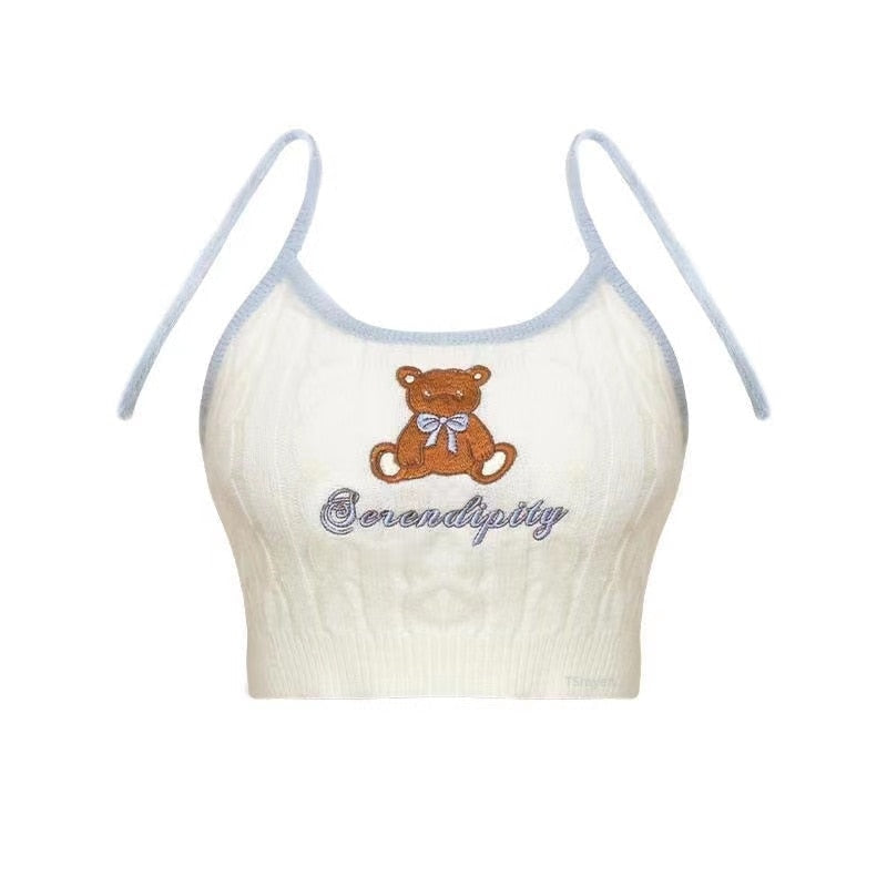 Knit Teddy Crop Top