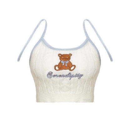 Knit Teddy Crop Top