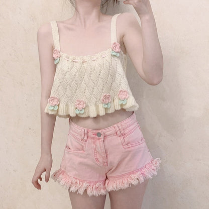 Knit Tulip Fairy Crop Top