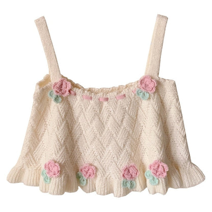 Knit Tulip Fairy Crop Top