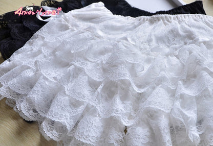 Lace Ruffled Bloomer Shorts