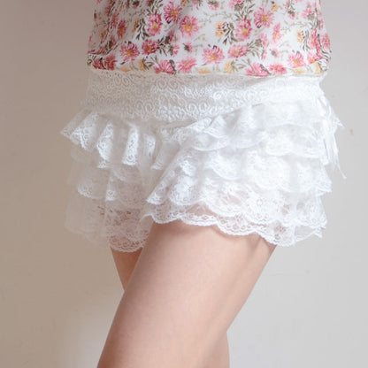 Lace Ruffled Bloomer Shorts